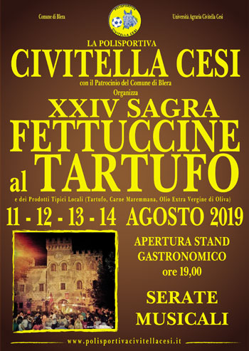 Manifesto 24&deg; Sagra Fettuccine al Tartufo